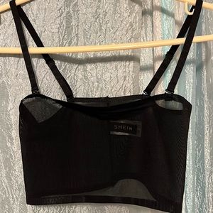 Black Sheer Bra Shein